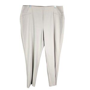 Womens Beige Cato Est 1946 Dress Pants High Rise Contemporary Size 18/20W